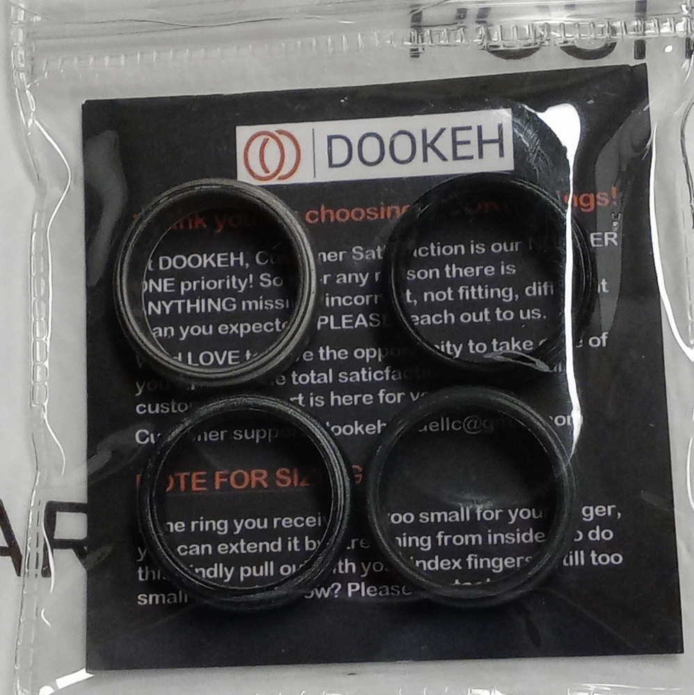 Dookeh Silicone Men's Rings /Wedding Rings Size 11